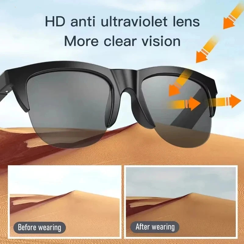 Original mijia Xiaomi Smart Sunglasses Glasses Bluetooth Call Outdoor Sports headset HIFI Blue Light Waterproof Anti-UV with mic