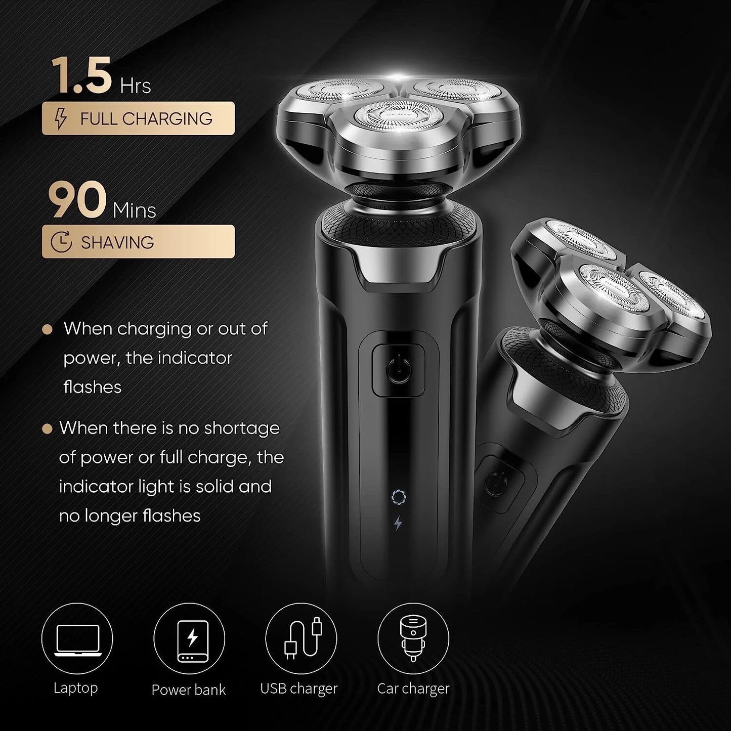 SEJOY 3 In 1 Multifunction Mens Electric Shaver Powerful Beard Nose Hair Trimmer Shaving Machine Electric Razor Waterproof