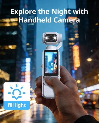 4K Portable Vlog Camera | 180° Rotatable Lens, 1.9" HD Screen, Built-in Fill Light & 2000mAh Battery — Black / White