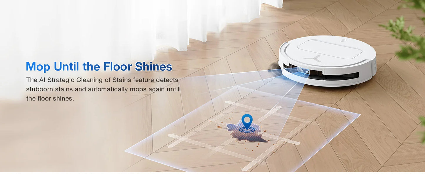 ECOVACS DEEBOT T50 PRO OMNI Robot Vacuum & Mop | 15,000Pa, TruEdge 2.0, ZeroTangle 2.0, OMNI Station — White