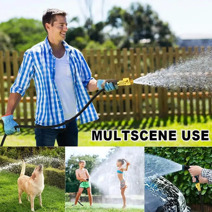 Expandable Garden Hose with 8-Function Adjustable Spray Gun – Lightweight Leak-Proof & Space-Saving