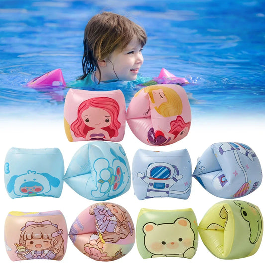 Cute Arm Floaties – Inflatable Swim Floater Sleeves for Kids Toddlers & Adults – PVC Swimming Arm Float Rings for Safe