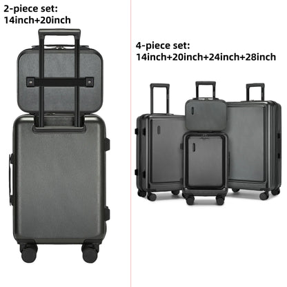Kono Hardshell Luggage Set | ABS+PC Lightweight, TSA Lock, 4 Spinner Wheels — 2-Piece or 4-Piece, Navy, Grey, Black or Burgundy