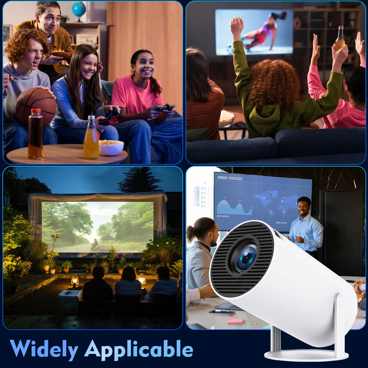 Magcubic Projector HY300 Pro 4K Android 11 Dual Wifi6 260ANSI Allwinner H713 BT5.0 1080P 1280*720P Home Cinema Outdoor