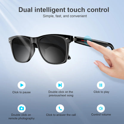 Blackview Bluetooth Smart Glasses - IPX4 Waterproof Audio Sunglasses with Built-in Speakers & Mic for UK Tech Enthusiasts