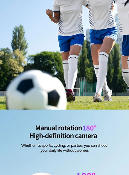 4K Portable Vlog Camera | 180° Rotatable Lens, 1.9" HD Screen, Built-in Fill Light & 2000mAh Battery — Black / White