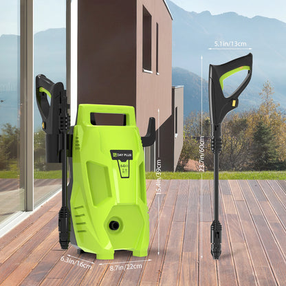 2050PSI Electric High Pressure Washer, 1.6GPM 2300W Washer with 1-180° Adjustable Nozzle and Detergent Tank for Cleaning Car