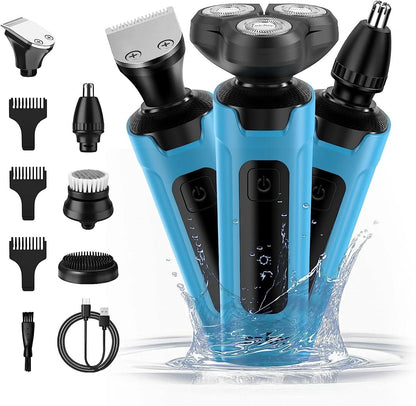 SEJOY 3 In 1 Multifunction Mens Electric Shaver Powerful Beard Nose Hair Trimmer Shaving Machine Electric Razor Waterproof