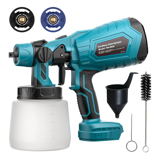 1000ML Cordless Paint Sprayer – Compatible with Makita BL1830 BL1840 BL1850 BL1860 Batteries – Adjustable Flow & 3 Spray Patterns