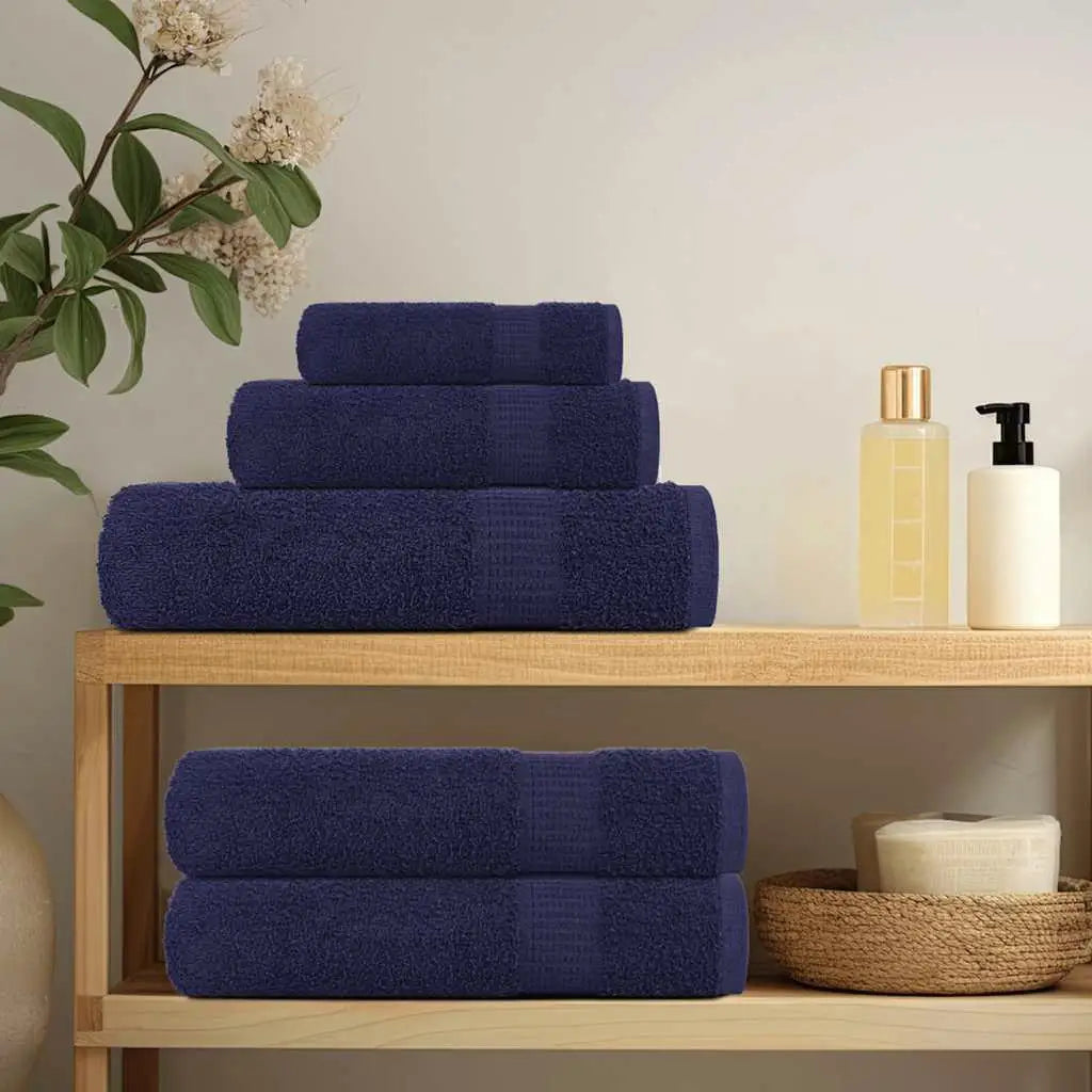 Soap Towels – Set of 4 – Navy Blue – 30x30 cm – 360 GSM – 100% Cotton - UNITED KINGDOM