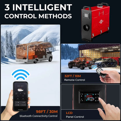 12V 8KW Air Diesel Night Heater APP Remote LCD Monitor For Car Truck Motor Boat