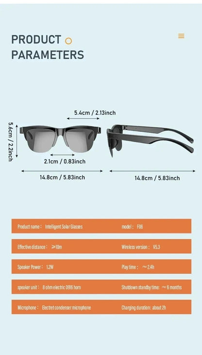 Original mijia Xiaomi Smart Sunglasses Glasses Bluetooth Call Outdoor Sports headset HIFI Blue Light Waterproof Anti-UV with mic