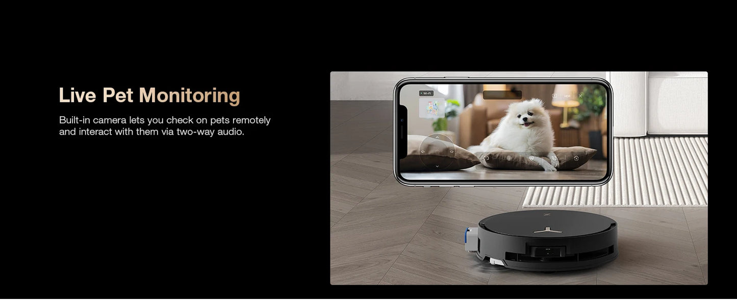 ECOVACS DEEBOT X8 PRO OMNI Robot Vacuum & Mop | 18,000Pa Suction, Self-Washing Mop, AI Navigation, 12-in-1 OMNI Station — Black