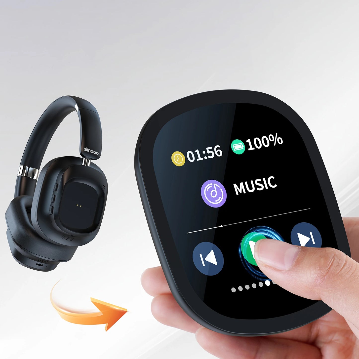 Siindoo JH-ANC930Plus Hybrid Wireless Headphone Active Noise Cancelling Headphones With Multi Magnetic Touch Control