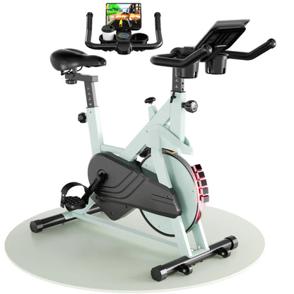 Exercise Bike Home Ergometer Exercise Bike with Adjustable Magnetic Resistance Indoor Bicycle LCD Display 100 kg Load Capacity