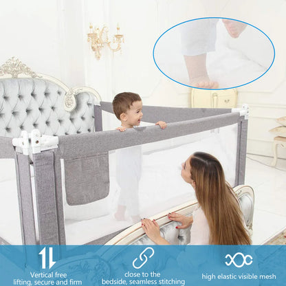 190cm Bed Safety Guard – Toddler Bed Rail – Safety Protection Barrier for Single Bed - 190x70cm / UNITED KINGDOM