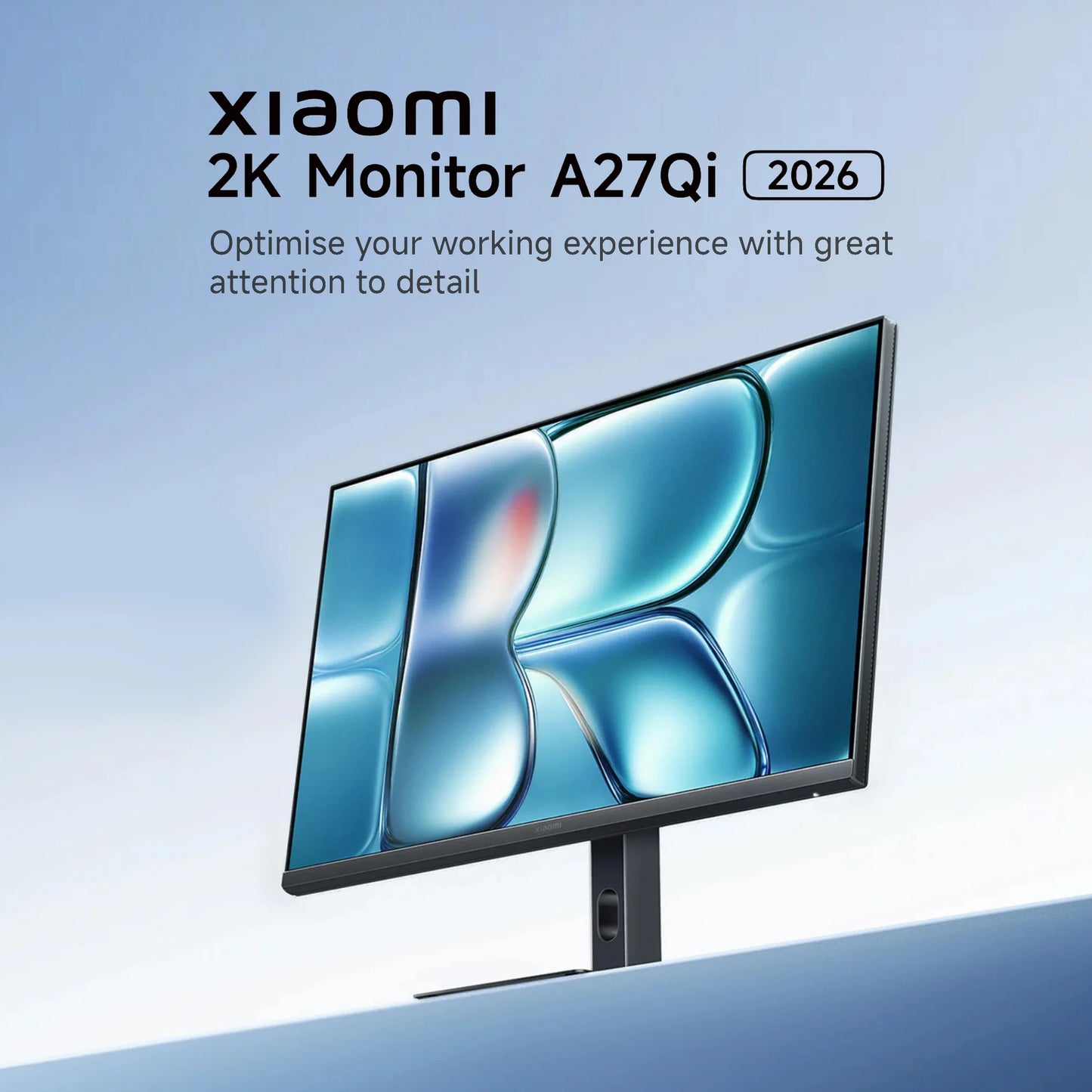 Xiaomi A27Qi 2026 27" 2K IPS Monitor | 2560×1440, 120Hz, 6ms, DC Dimming, 178° View — UK Plug