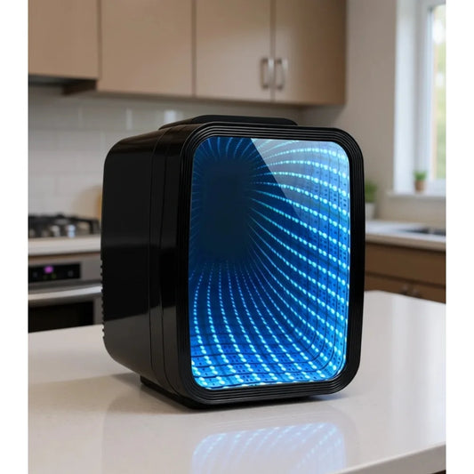 4L Mini Fridge Cooler & Warmer | RGB Lighting, Dual Voltage 12V DC / 240V AC, Skincare, Drinks & Cosmetics — Black