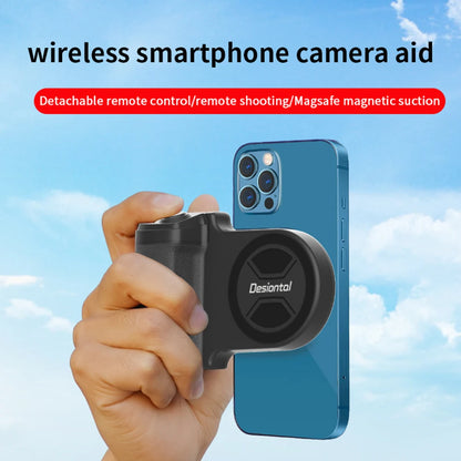 Magnetic Selfie Phone Tripod Mount with Bluetooth Detachable Remote – Anti-Shake Tripod Grip Holder & Camera Handle for iPhone & Android | TikTok Video & Vlogging Stabiliser