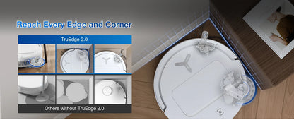 ECOVACS DEEBOT T50 PRO OMNI Robot Vacuum & Mop | 15,000Pa, TruEdge 2.0, ZeroTangle 2.0, OMNI Station — White