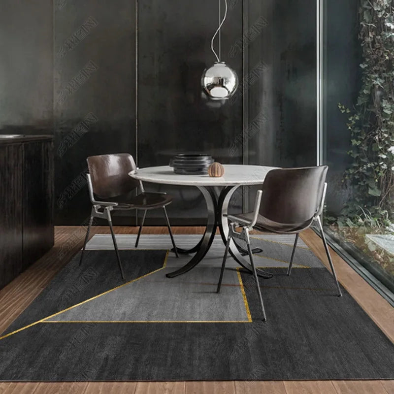 Nordic Geometric Abstract Area Rug – Modern Washable Living Room & Bedroom Carpet / Entrance Mat