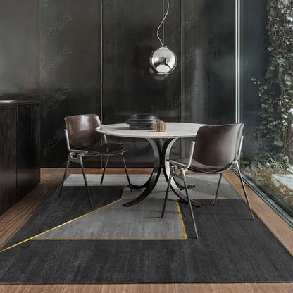 Nordic Geometric Abstract Area Rug – Modern Washable Living Room & Bedroom Carpet / Entrance Mat