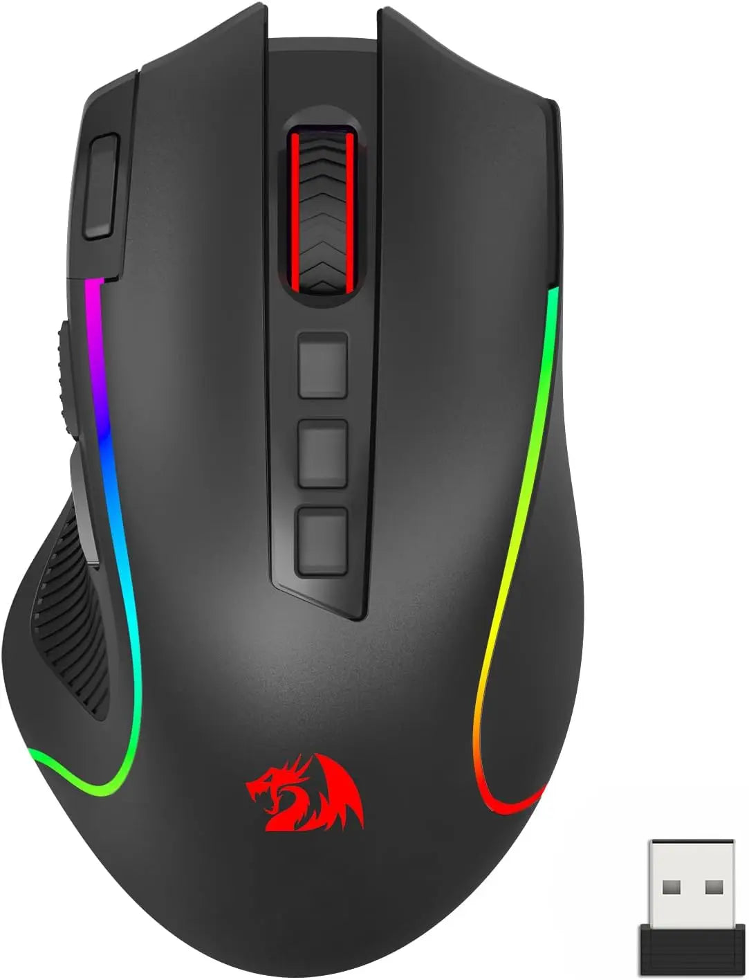 Redragon M612 PRO Wireless Gaming Mouse - 8000 DPI RGB Gaming Mouse with 11 Programmable Buttons for UK Gamers