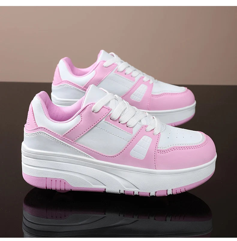 Four wheel roller shoes Boys girls walking shoes Casual outdoor sports slide and shrink school students pulleys shoes