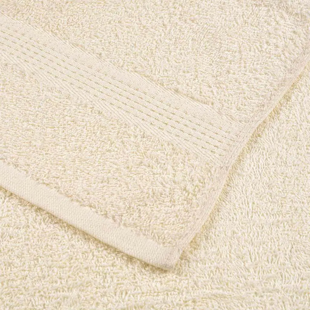 Set of 2 Cream Guest Towels – 30x50 cm 360 GSM – 100% Pure Cotton – Soft & Absorbent - UNITED KINGDOM