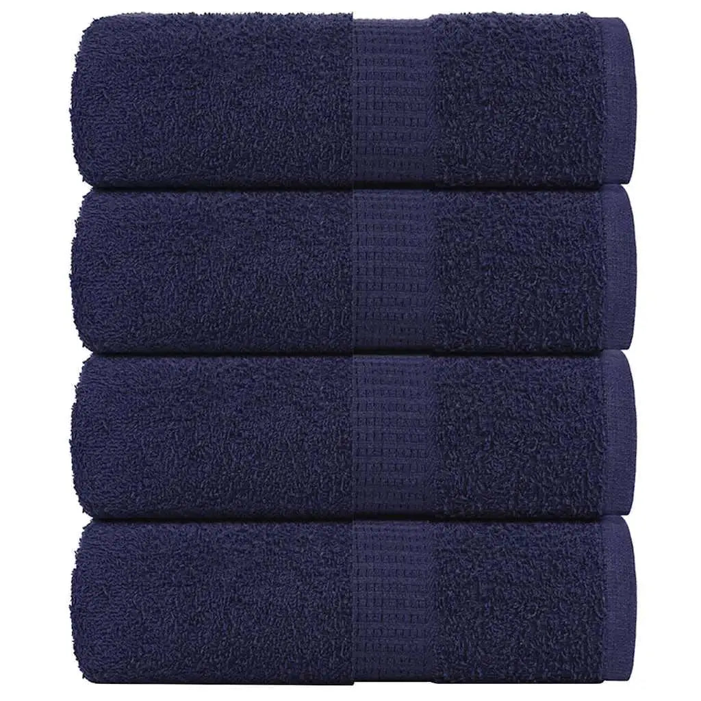 Soap Towels – Set of 4 – Navy Blue – 30x30 cm – 360 GSM – 100% Cotton - UNITED KINGDOM