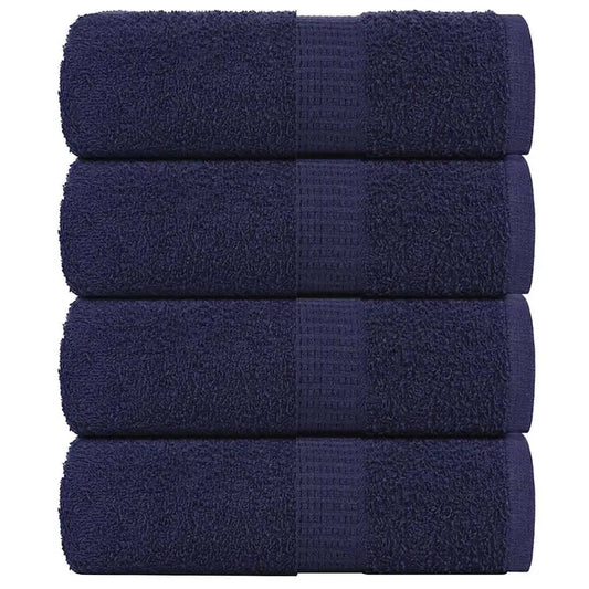 Soap Towels – Set of 4 – Navy Blue – 30x30 cm – 360 GSM – 100% Cotton - UNITED KINGDOM