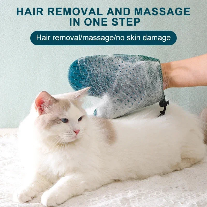 Cat Hair Glove & Fur Remover Glove – Pet Grooming Glove Brush for Shedding, Dog & Cat Hair Remover Mitt for Grooming and Cleaning