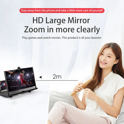 Foldable Holder Stand Video Amplifier 14 inch 3D Mobile Cell Phone Screen Amplifier Movie Display Enlarged Expander