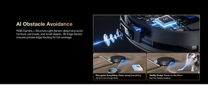 ECOVACS DEEBOT X8 PRO OMNI Robot Vacuum & Mop | 18,000Pa Suction, Self-Washing Mop, AI Navigation, 12-in-1 OMNI Station — Black