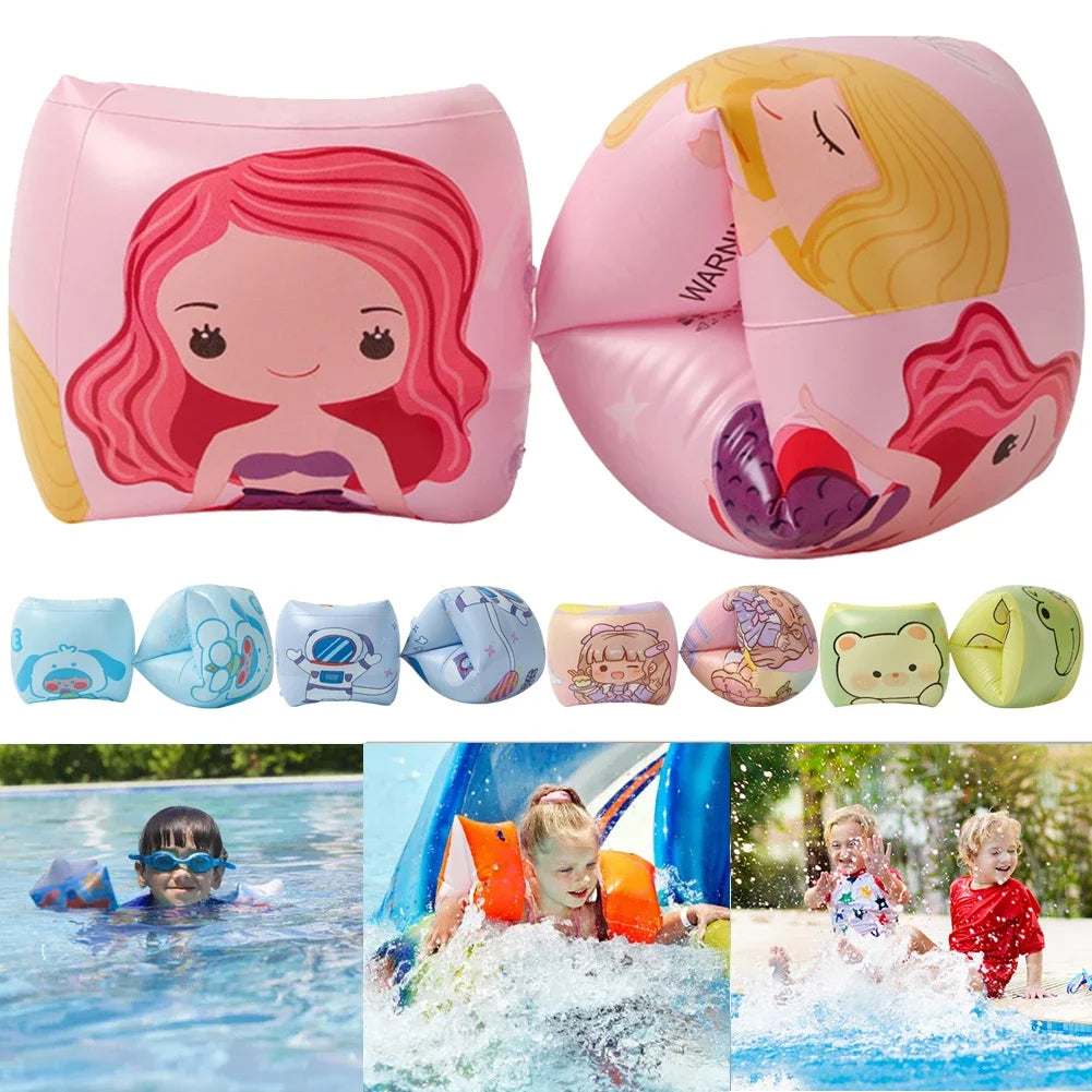 Cute Arm Floaties – Inflatable Swim Floater Sleeves for Kids Toddlers & Adults – PVC Swimming Arm Float Rings for Safe