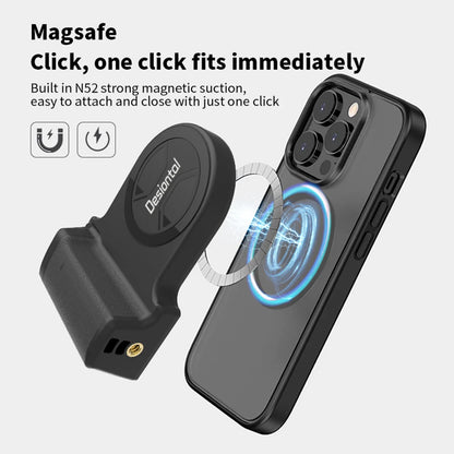 Magnetic Selfie Phone Tripod Mount with Bluetooth Detachable Remote – Anti-Shake Tripod Grip Holder & Camera Handle for iPhone & Android | TikTok Video & Vlogging Stabiliser