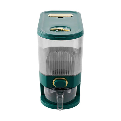Airtight Rice Dispenser with Press Dispense | Transparent Storage Container, Pest Protection & Date Indicator — 5kg or 10kg