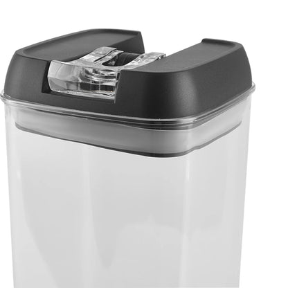 【Lifeideas】7Pcs Airtight Food Storage Containers with Clasp Lids Plastic Clear Jars with Easy Lock Lid Kitchen Pantry Organize