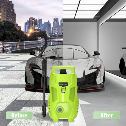 2050PSI Electric High Pressure Washer, 1.6GPM 2300W Washer with 1-180° Adjustable Nozzle and Detergent Tank for Cleaning Car