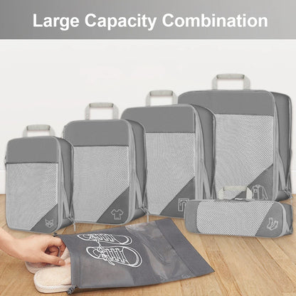 10pcs Compression Packing Cubes with Shoe Bags – Suitcase Storage Set & Carry‑On Luggage Organisers for Travel | UK