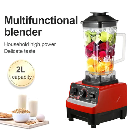 2 IN 1 Electric Blender 2000W Professional Mixer Juicer Smoothie Maker Fruit Vegtable Table Blenders Baby Food Processor