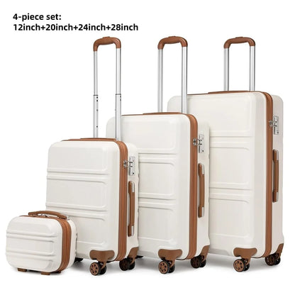 KONO Fashion Luggage Set – Lightweight ABS Hard Shell Suitcases with TSA Lock & 4 Spinner Wheels | 2/3/4/6 Piece Set | UK