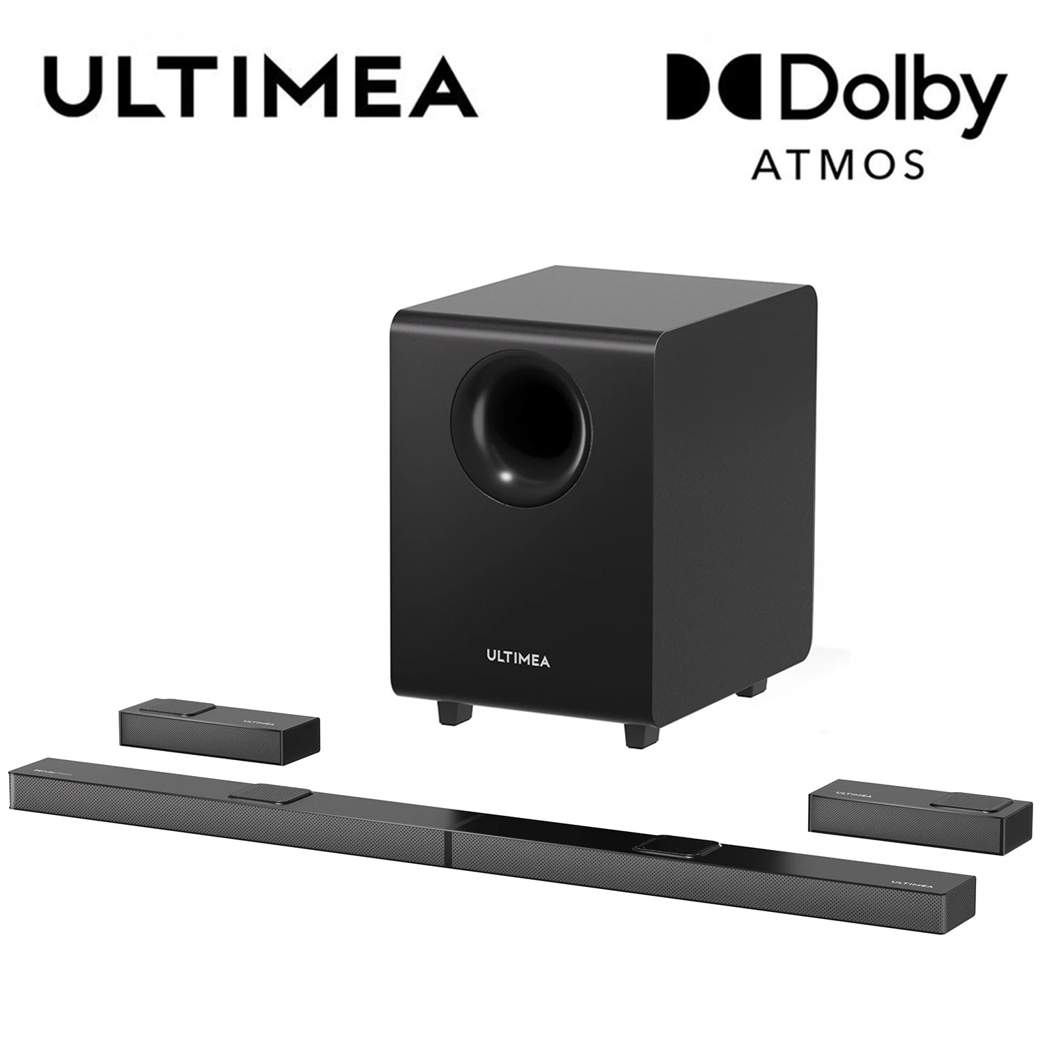 ULTIMEA 7.1.4 Soundbar with Dolby Atmos 8’’ Wireless Subwoofers Home Theatre Surround Sound System Speakers Sound Bar
