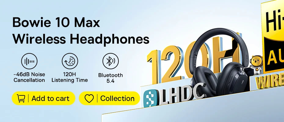 Baseus D02 Pro Wireless Bluetooth Headphones HIFI Stereo Earphones Foldable Sport Headset with Audio Cable foriPhone