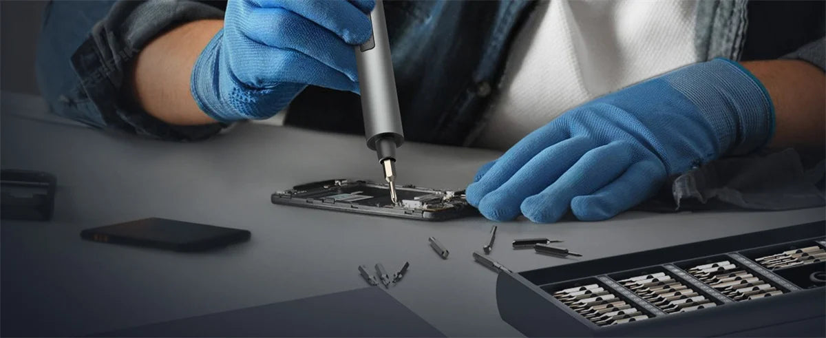 75 in 1 Precision Electric Screwdriver Set with 71 Magnetic Phillips Torx Bits 3 LED Lights Multifunctional Power