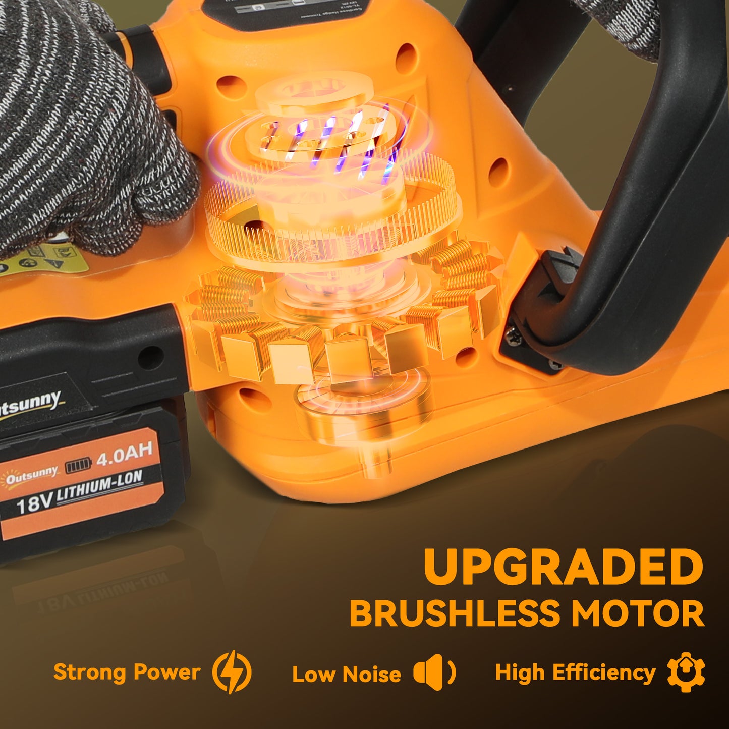 Outsunny 20 Inch Cordless Hedge Trimmer | 18V Cutter