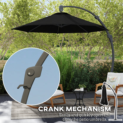Outsunny 3m Cantilever Garden Parasol | 360 Degree Rotation