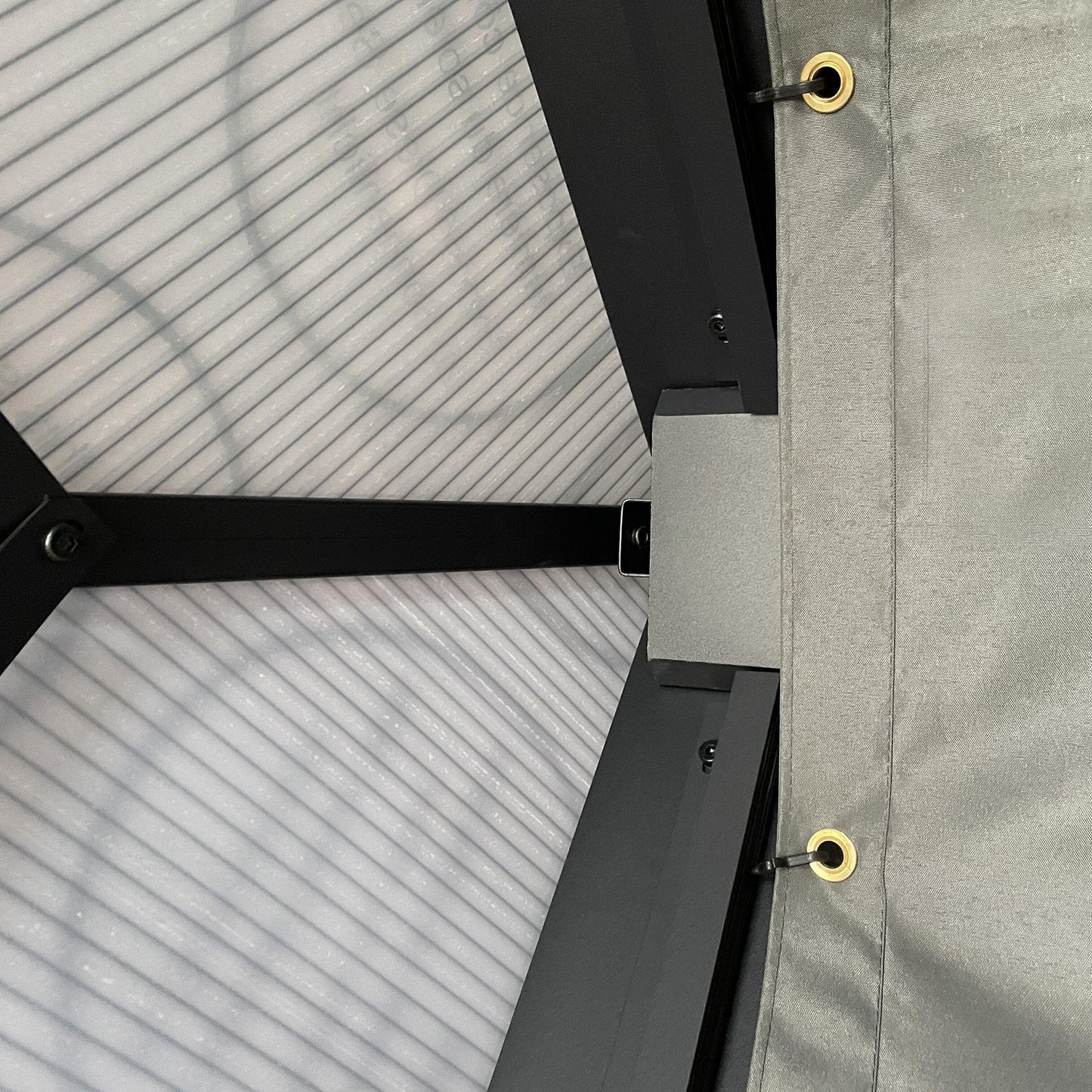 Outsunny 3.6 x 4m Hardtop Gazebo | Polycarbonate Roof, Curtains & Netting