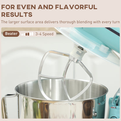1300W Stand Mixer | 6-Speed Tilt-Head, Stainless Steel Bowl, Dough Hook, Whisk & Beater (Blue)
