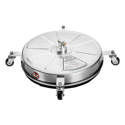 18" Pressure Washer Surface Cleaner – Stainless Steel, 4 Wheels, 4000 PSI Max (Stated), 1/4" Quick Connect + Nozzles & Wands | UK